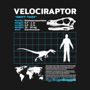 Velociraptor fact sheet T-Shirt