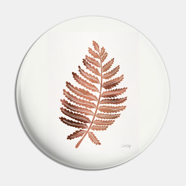 fern leaf rose gold Pin by CatCoq