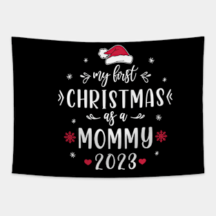 My First Christmas As A Mommy 2023 First Time Mother Christmas Tapestry