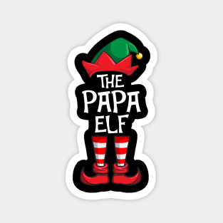 Papa Elf Matching Family Christmas Dad Magnet