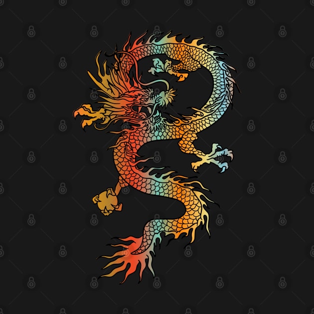 Japanese Dragon Vintage Demon Retro 104 by dvongart