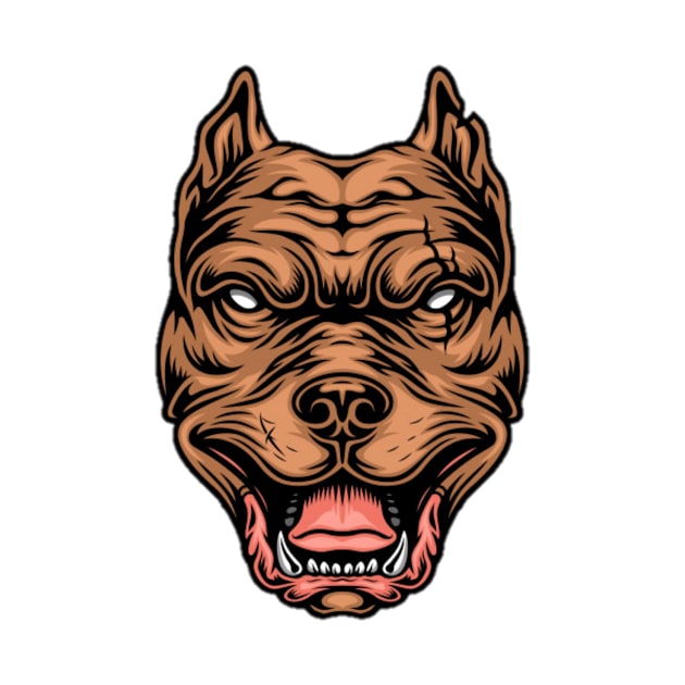 Angry pitbull by simsim