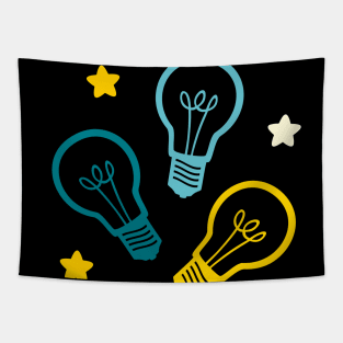 Smart Ideas - Lightbulbs with Stars Tapestry