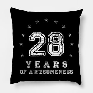 Vintage 28 years of awesomeness Pillow