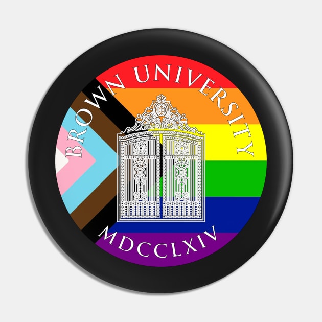 Brown University Pride Flag Pin by MiloAndOtis