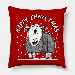 Christmas The Lake District Herdwick Sheep Cumbria Funny Pillow