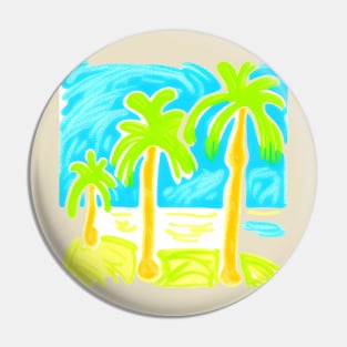 Palm Trees Drawing Pin