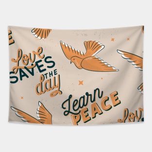 Peace Day Love Bird Freedom Hope Dove Flying Gift Tapestry