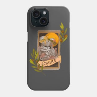 The Lovers Tarot:, Kissing Skeletons Phone Case