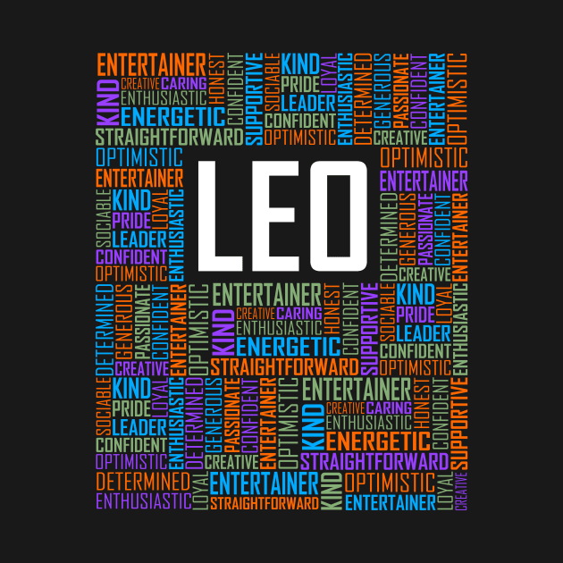 Leo Zodiac Words by LetsBeginDesigns