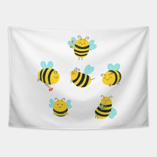 Cute Bees Tapestry