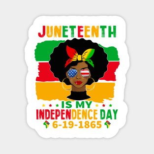 Independence Day Afro Melanin Natural Hair Juneteenth Magnet