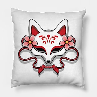 Japanese kitsune mask Pillow