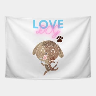 Love dog my family Tapestry