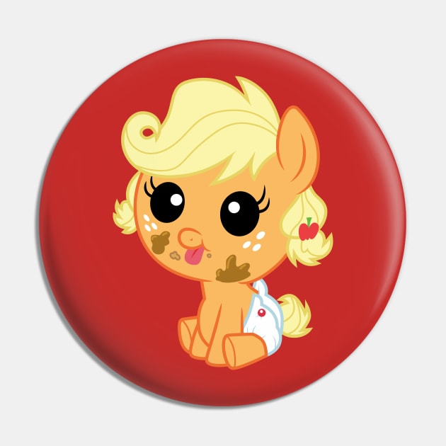 Messy Baby Applejack Pin by CloudyGlow