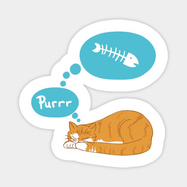 Cat Dreams Magnet by SWON Design