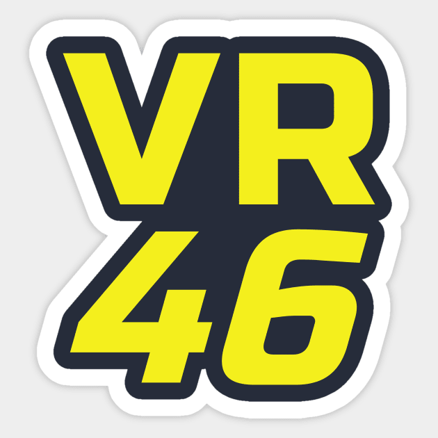 2 X STICKERS starting number 46 Valentino Rossi THE DOCTOR Moto GP