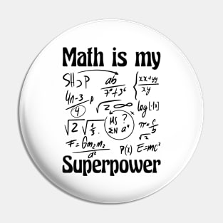 Superpower in Numbers Pin