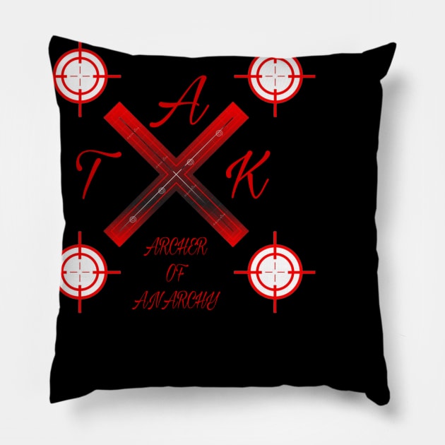 ATK “Archer of Anarchy” logo Pillow by Khaos Turmoil Wrestling