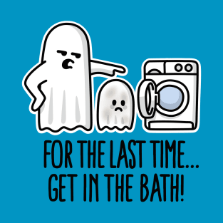 Funny ghost Get in the bath washing machine comic T-Shirt