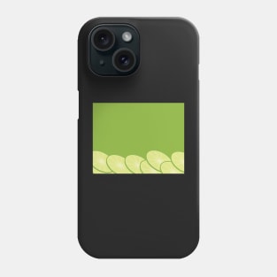 Green Background and Lemon Slices Phone Case