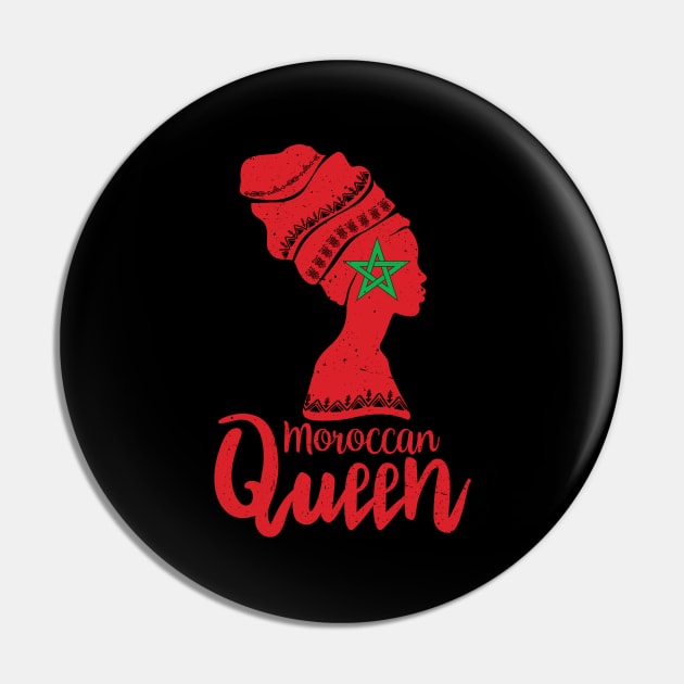 Moroccan Queen Morocco Flag Afro Roots Pin by simonStufios