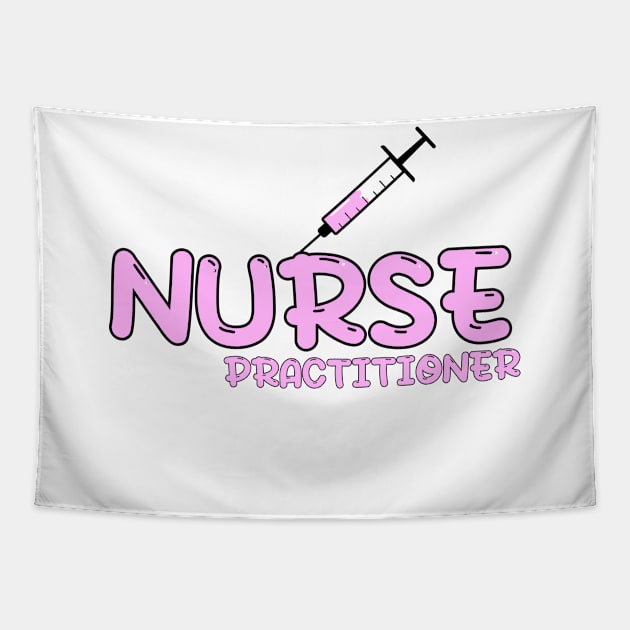 Nurse Practitioner (NP) Pink Tapestry by MedicineIsHard