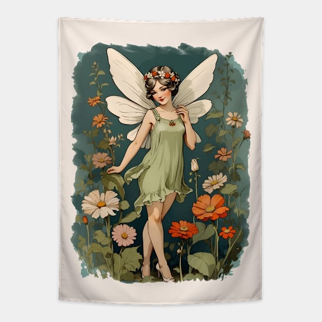 Cute 1920s Fairy Tapestry by VivaLaRetro