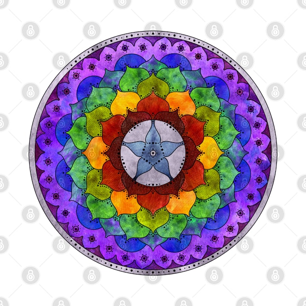 Star Mandala Rainbow by Tiger Torre