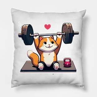 Kitty's Barbell Love Lift Pillow