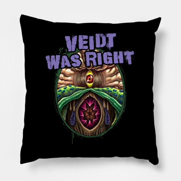 Veidt Was Right (Black Print) Pillow by Nerdology