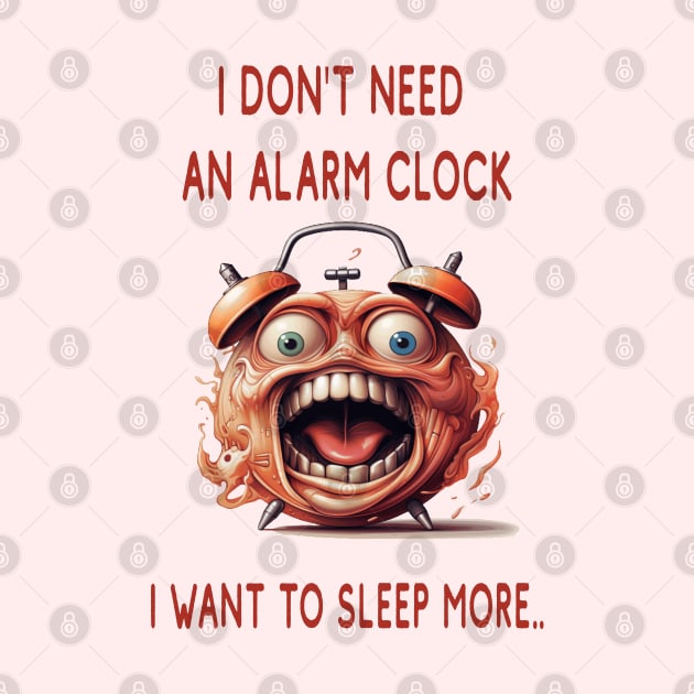 I DON'T NEED AN ALARM CLOCK, I WANT TO SLEEP MORE.. by ArtfulDesign