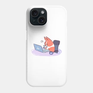 Work Mode Corgi Phone Case