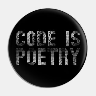 Code Is Poetry funny saying quote programer IT geek nerd Pin