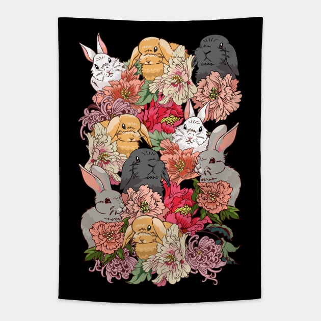 Because Bunnies Tapestry by huebucket