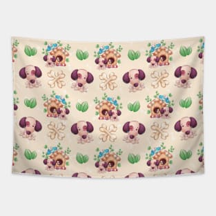 Cute Dog Animal Pattern Tapestry