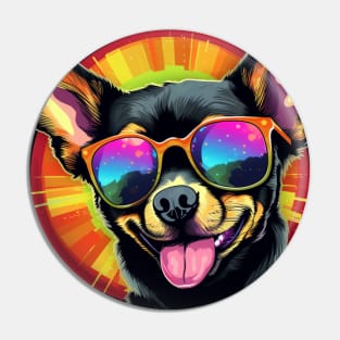 Retro Wave Chihuahua Dog Shirt Pin