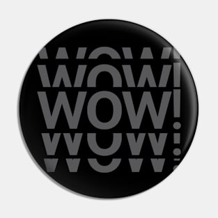 wow text based modern typographic design Pin