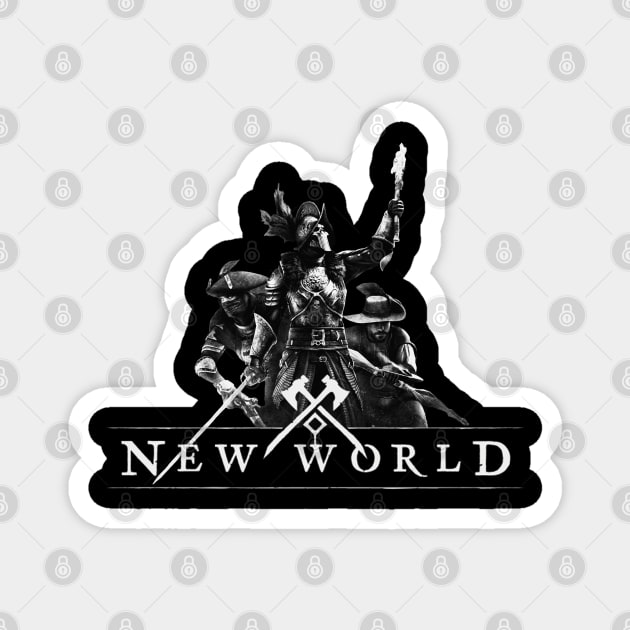 New World MMO Game T-Shirt Magnet by tortoiseman