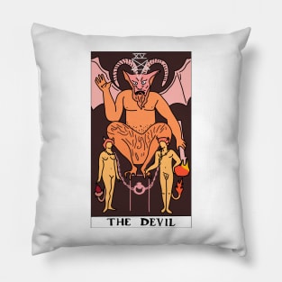 The Devil Tarot Card Pillow