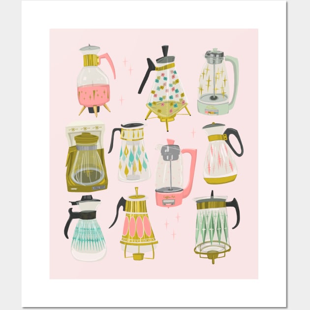 Antique Coffee Pots Poster