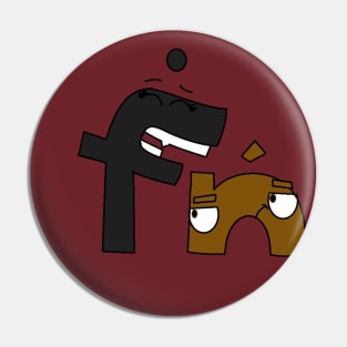 F and N alphabet Lore Lowercase Pin