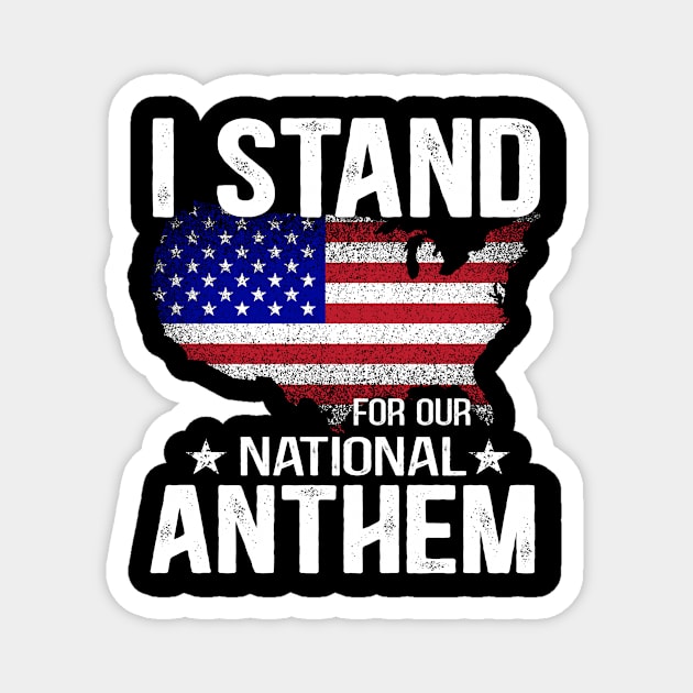 I Stand For Our National Anthem USA Flag Magnet by UNXart