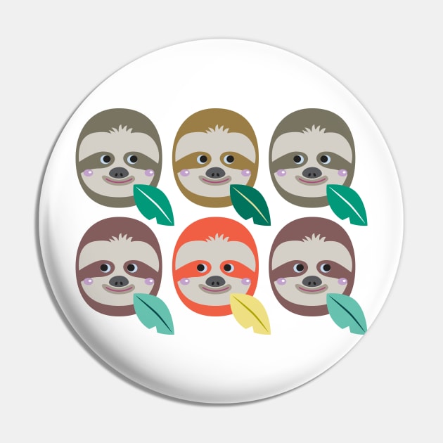 The Slothful Sloths II Pin by littleoddforest