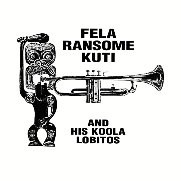 BLACK DECAL OF FELA RANSOME KUTI- AND HIS KOOLA LOBITOS by The Jung Ones