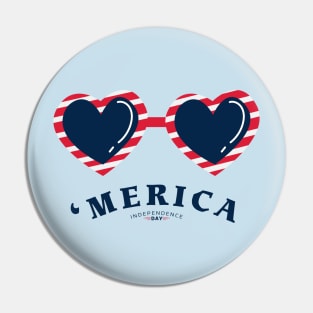 4th Of July gift Sunglasses Merica Fun T-Shirt Pin