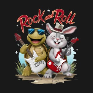 Rock And Roll Rabbit and Tortoise Jam Session T-Shirt