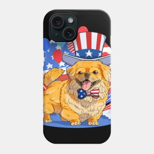 Pekingese Dog 4th Of July Patriotic Puppy Phone Case