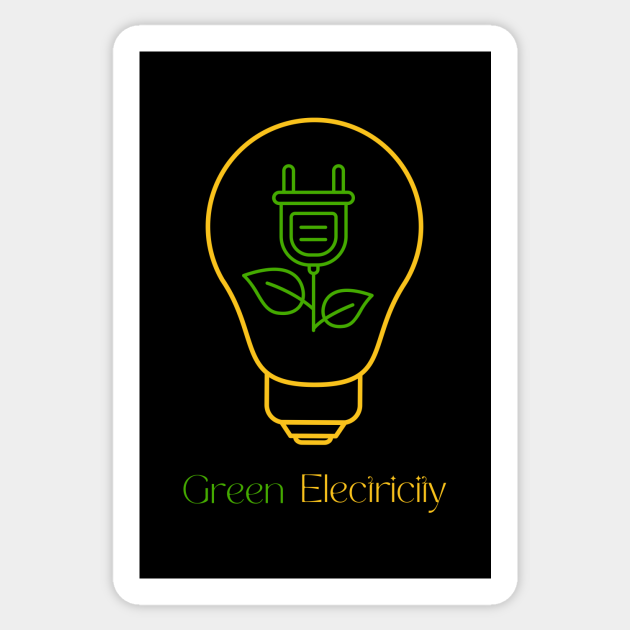 Green Electricity - Green Energy - Sticker