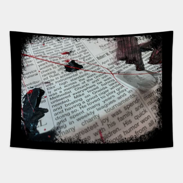 Painted Newspaper Tapestry by LinerDesigns